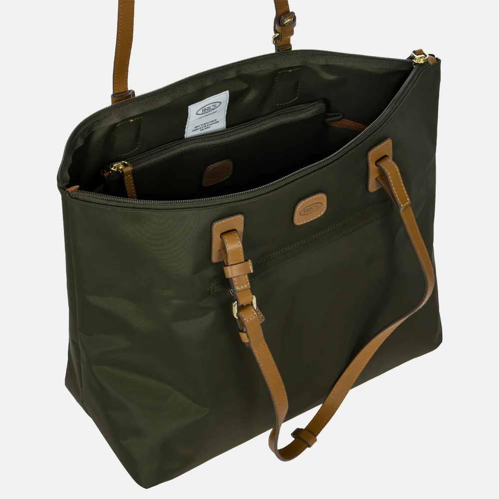 Bric's shopper olive bij Duifhuizen