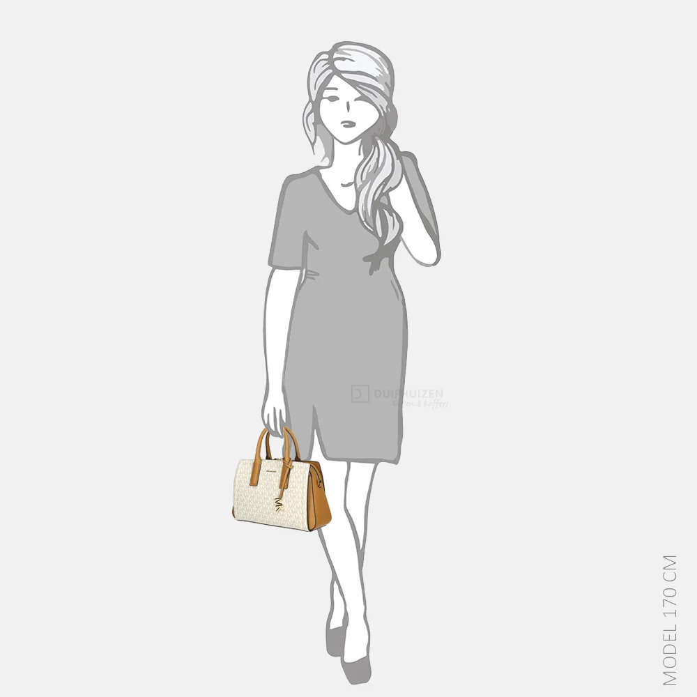 Michael Kors Laila handtas S vanilla/acorn bij Duifhuizen