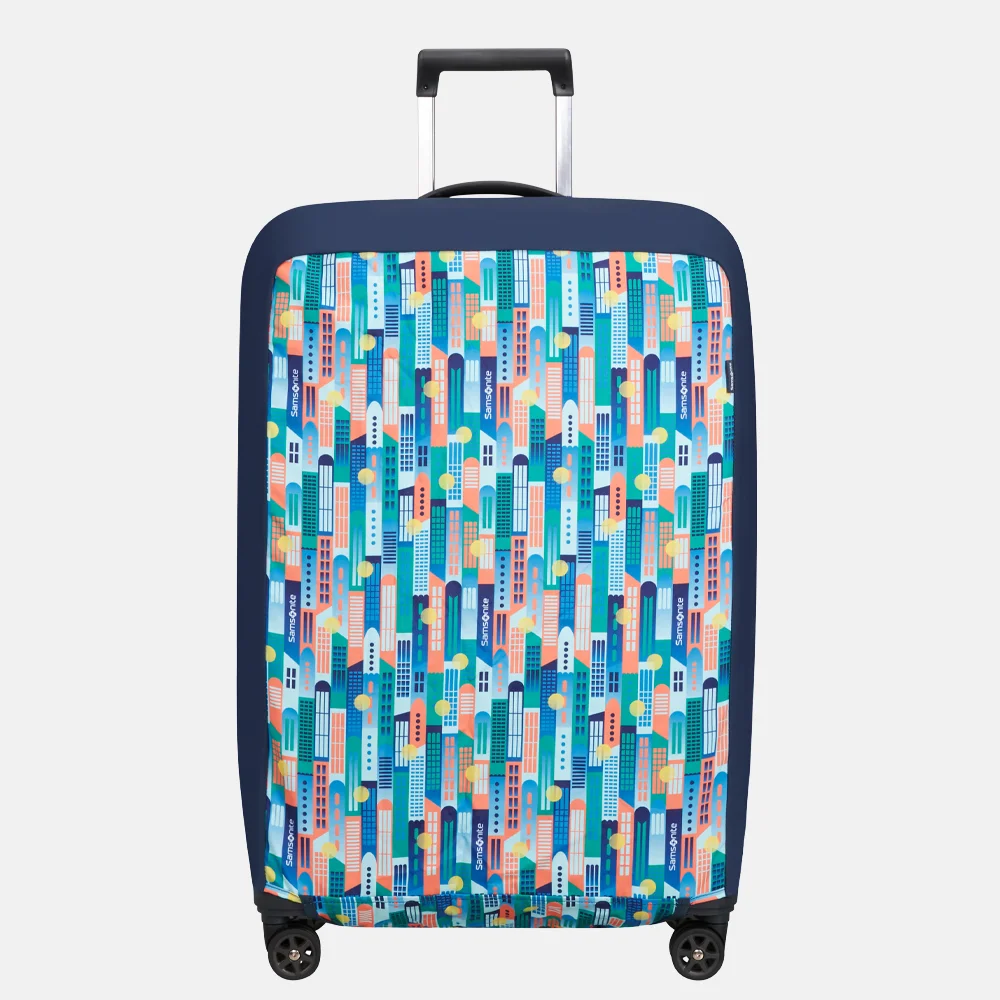 Samsonite TA Revolution kofferhoes 79 cm City Print multi bij Duifhuizen