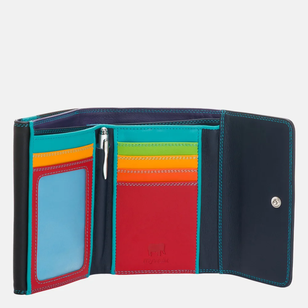 Mywalit Double flap portemonnee black pace bij Duifhuizen