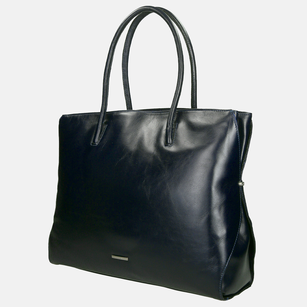 Claudio Ferrici Classico shopper 13.3 inch navy bij Duifhuizen