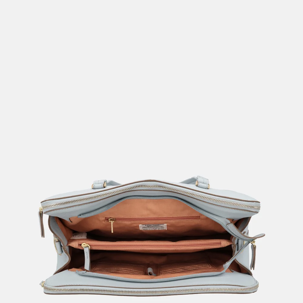 Loulou Essentiels Olivia shopper 15.6 inch blue aura bij Duifhuizen