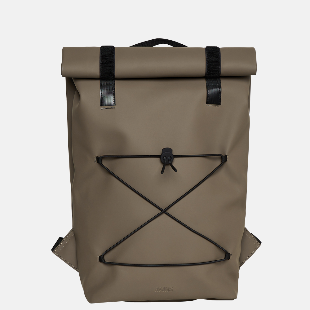 Rains Velco Rolltop Backpack rugzak wood