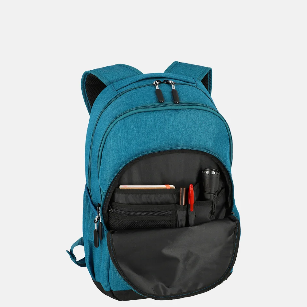 Travelite Kick Off rugzak L 15 inch petrol bij Duifhuizen