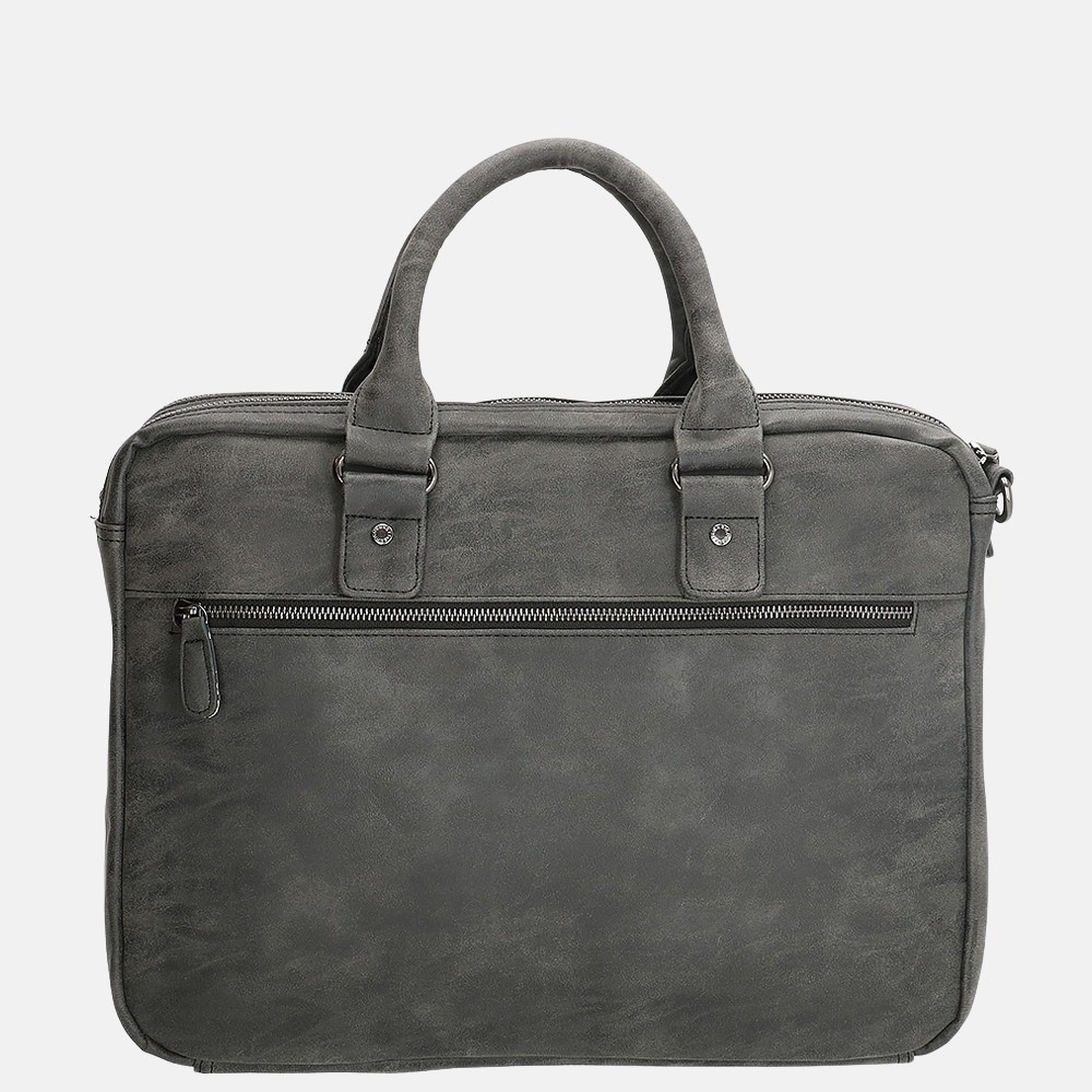 Enrico Benetti Madrid laptoptas 15.6 inch zwart/grijs bij Duifhuizen