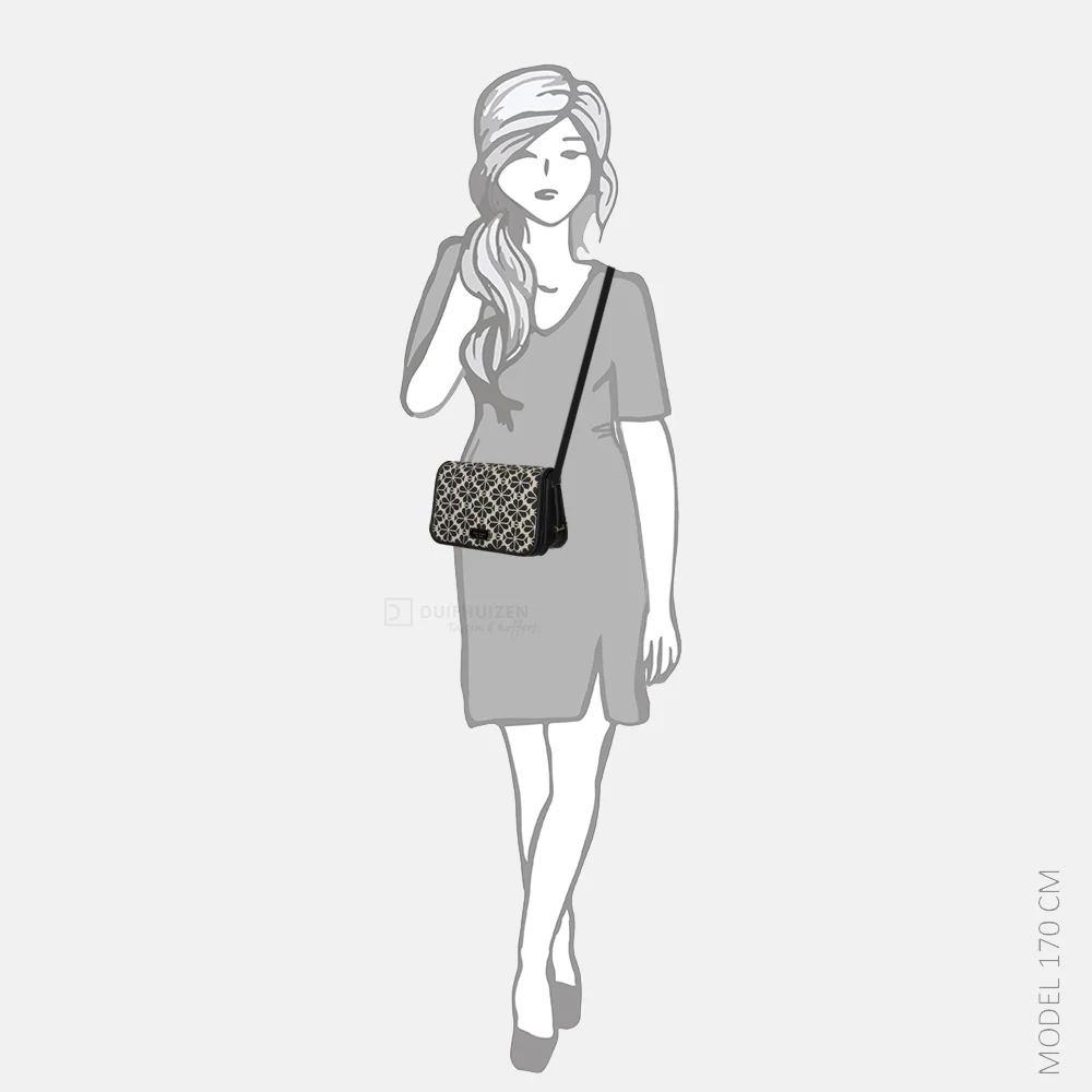 Kate Spade Flap flower jacquard crossbody tas sand multi bij Duifhuizen