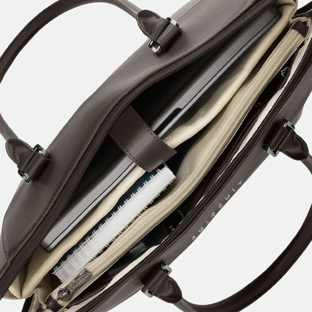 Suitsuit  Mystique laptoptas 16 inch ground coffee bij Duifhuizen