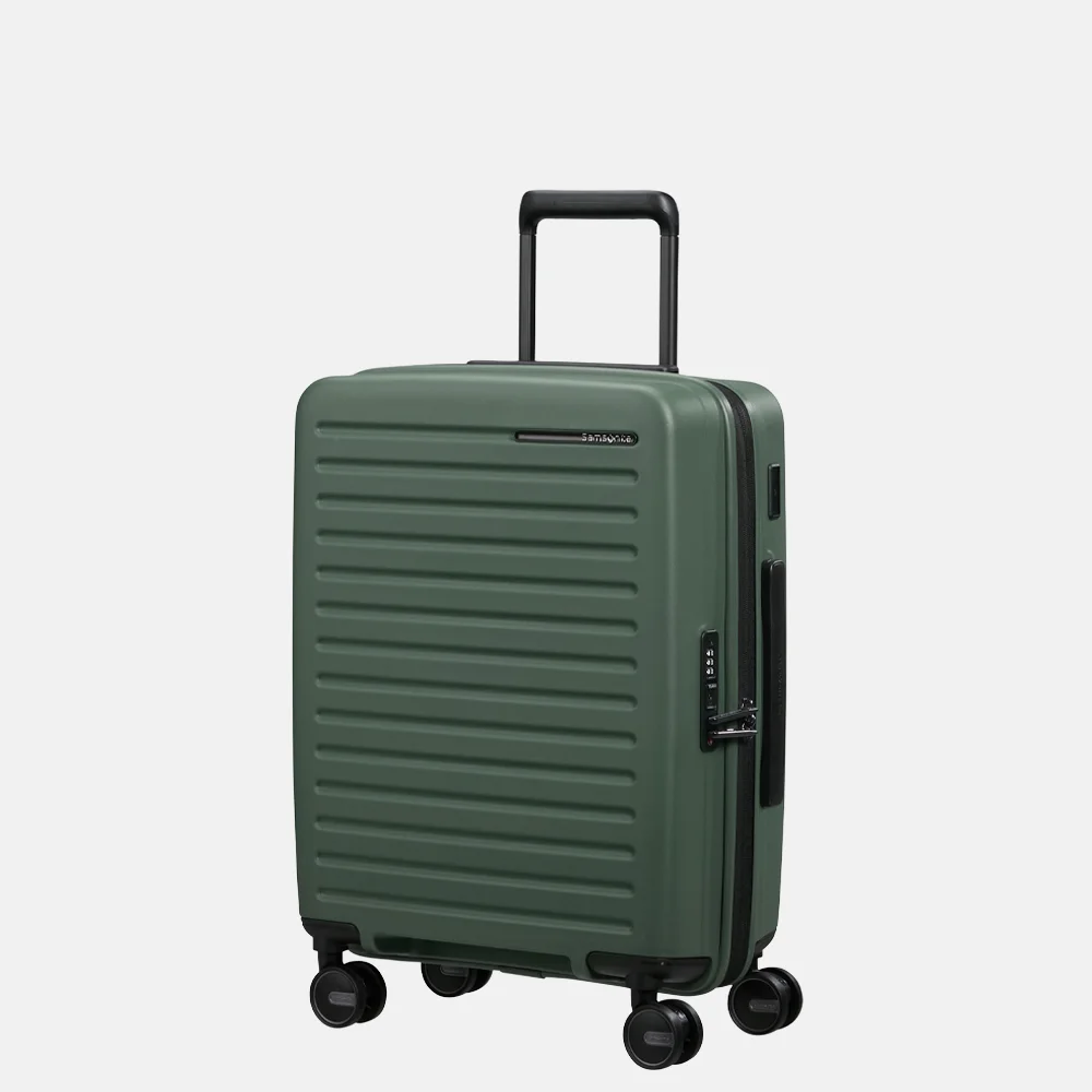 Samsonite Restackd handbagage koffer 55 cm uitbreidbaar sage bij Duifhuizen
