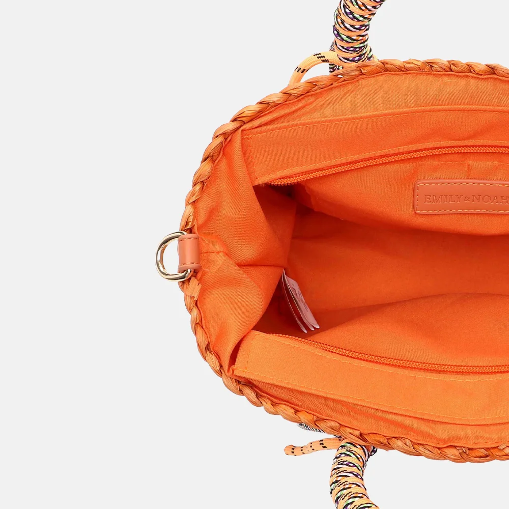 Emily & Noah Jolanda handtas riet S orange bij Duifhuizen