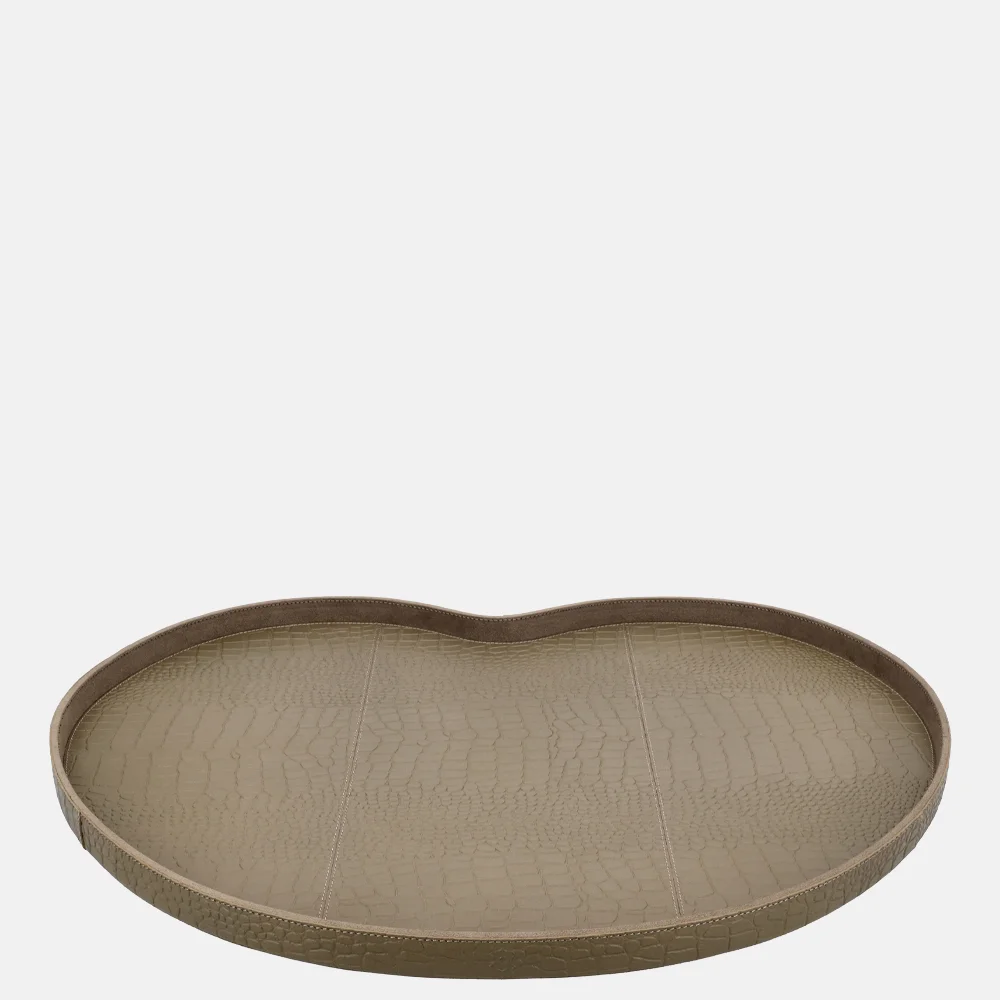 Chamada Chloe Kidney dienblad croco XL taupe bij Duifhuizen