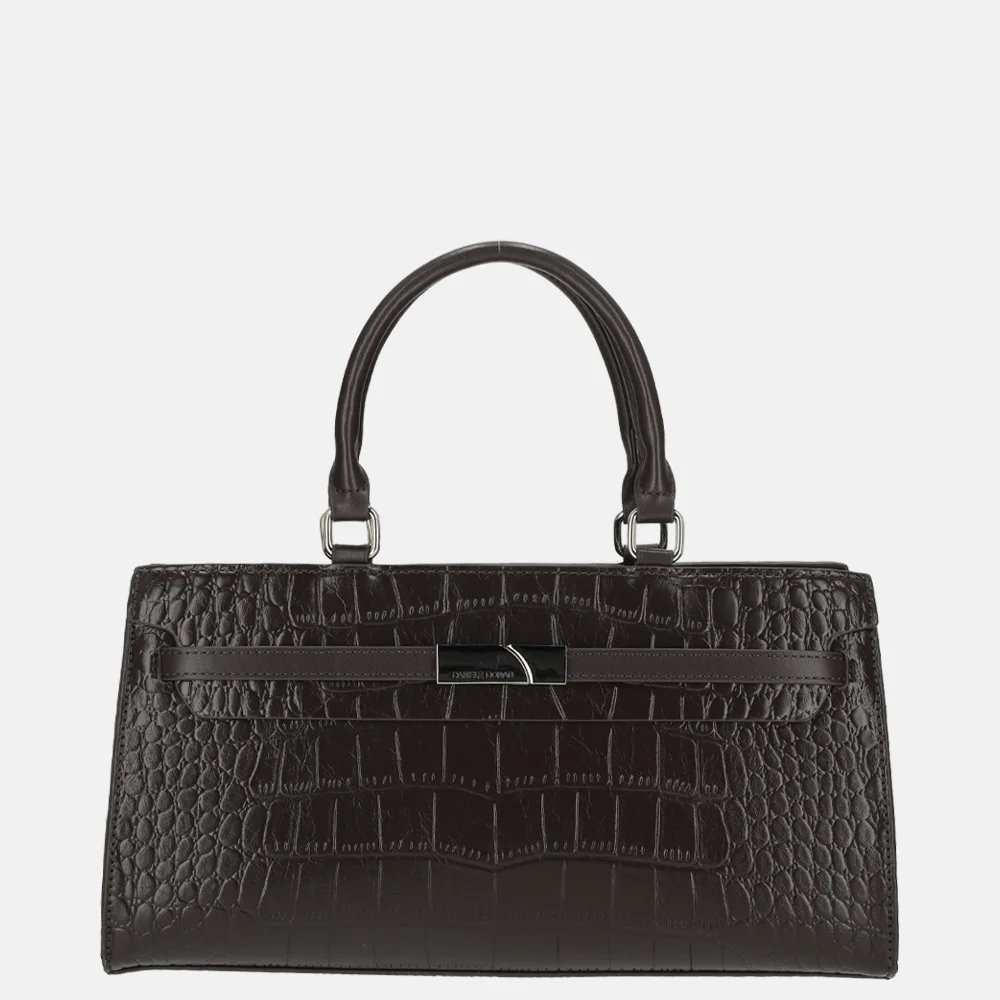 Daniele Donati Croco handtas dark brown bij Duifhuizen