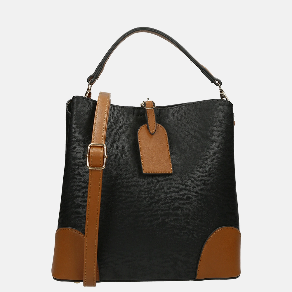 Firenze bucket handtas black/brown