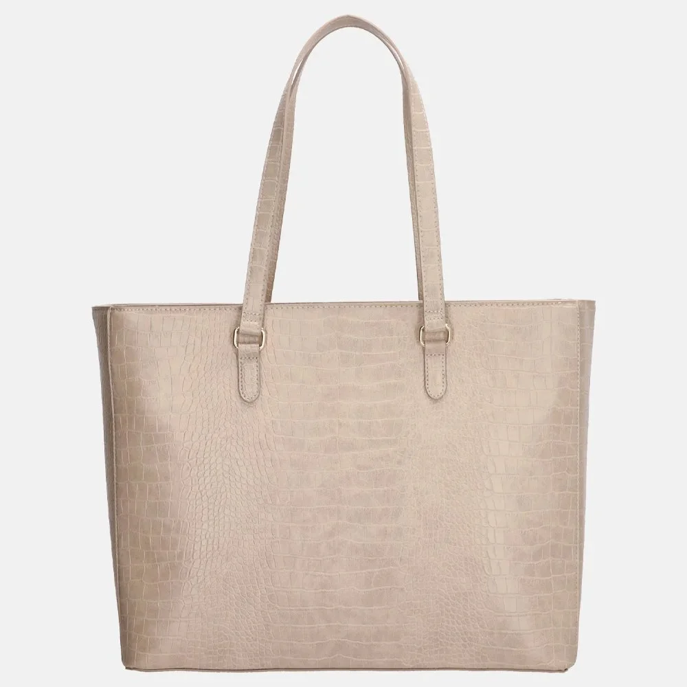 Charm London Midwood shopper 15.6 inch lichttaupe bij Duifhuizen