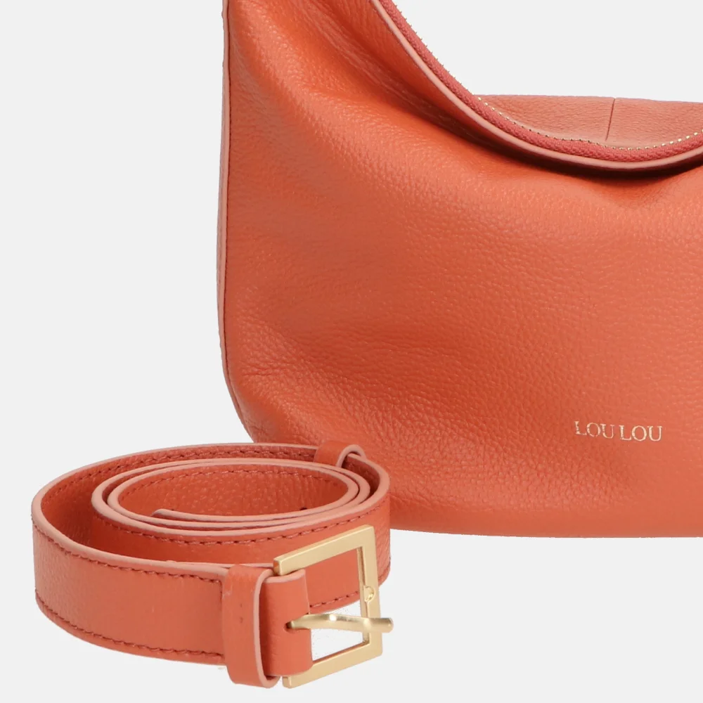 Loulou Essentiels Marie handtas apricot bij Duifhuizen