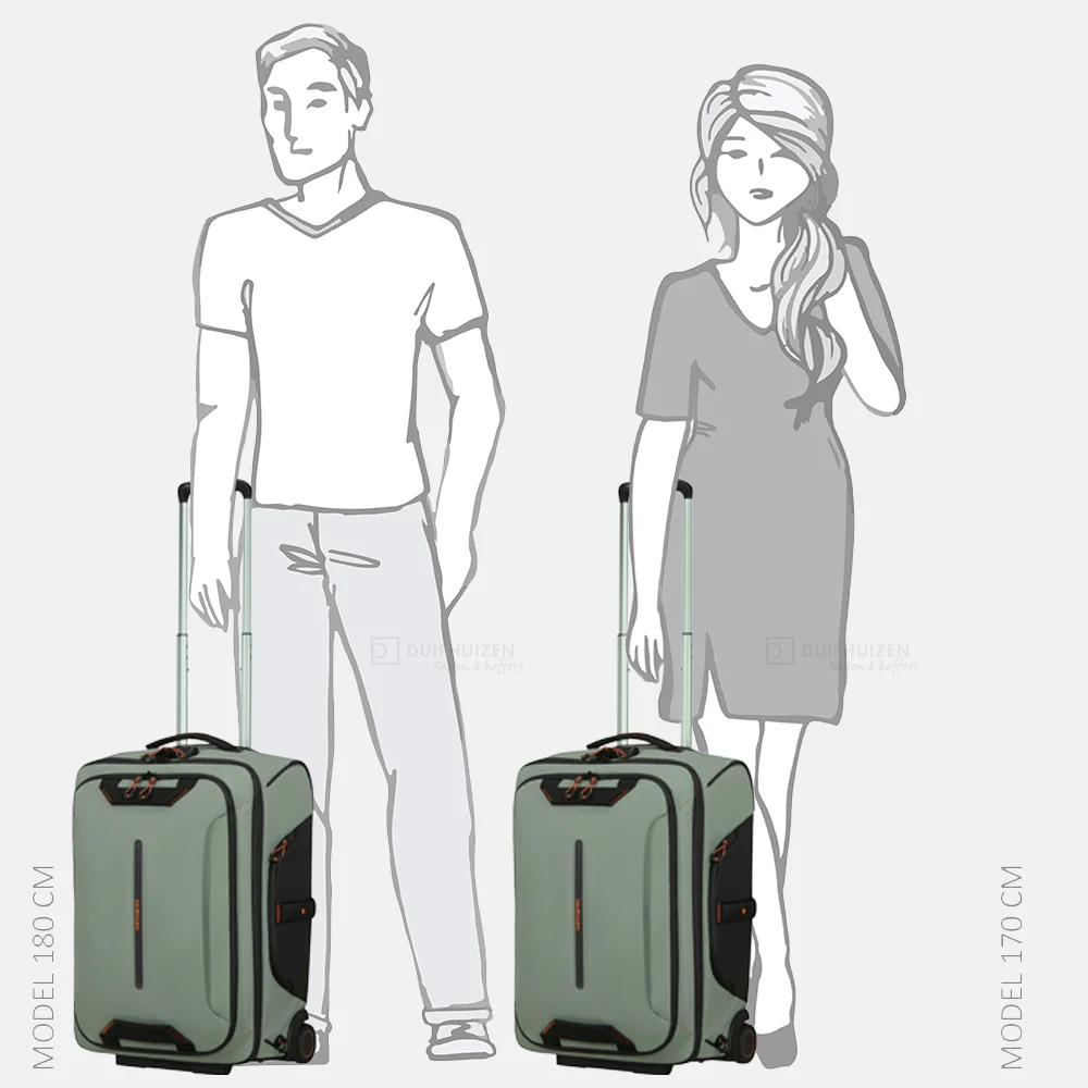 Samsonite Ecodiver rugzak/reistas op wielen light sage bij Duifhuizen