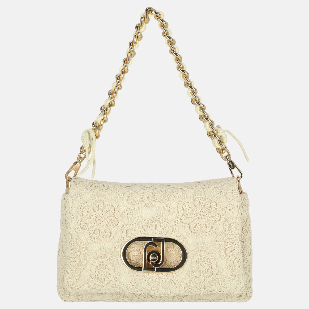 Liu Jo Lapuffy crossbody tas M cream bij Duifhuizen