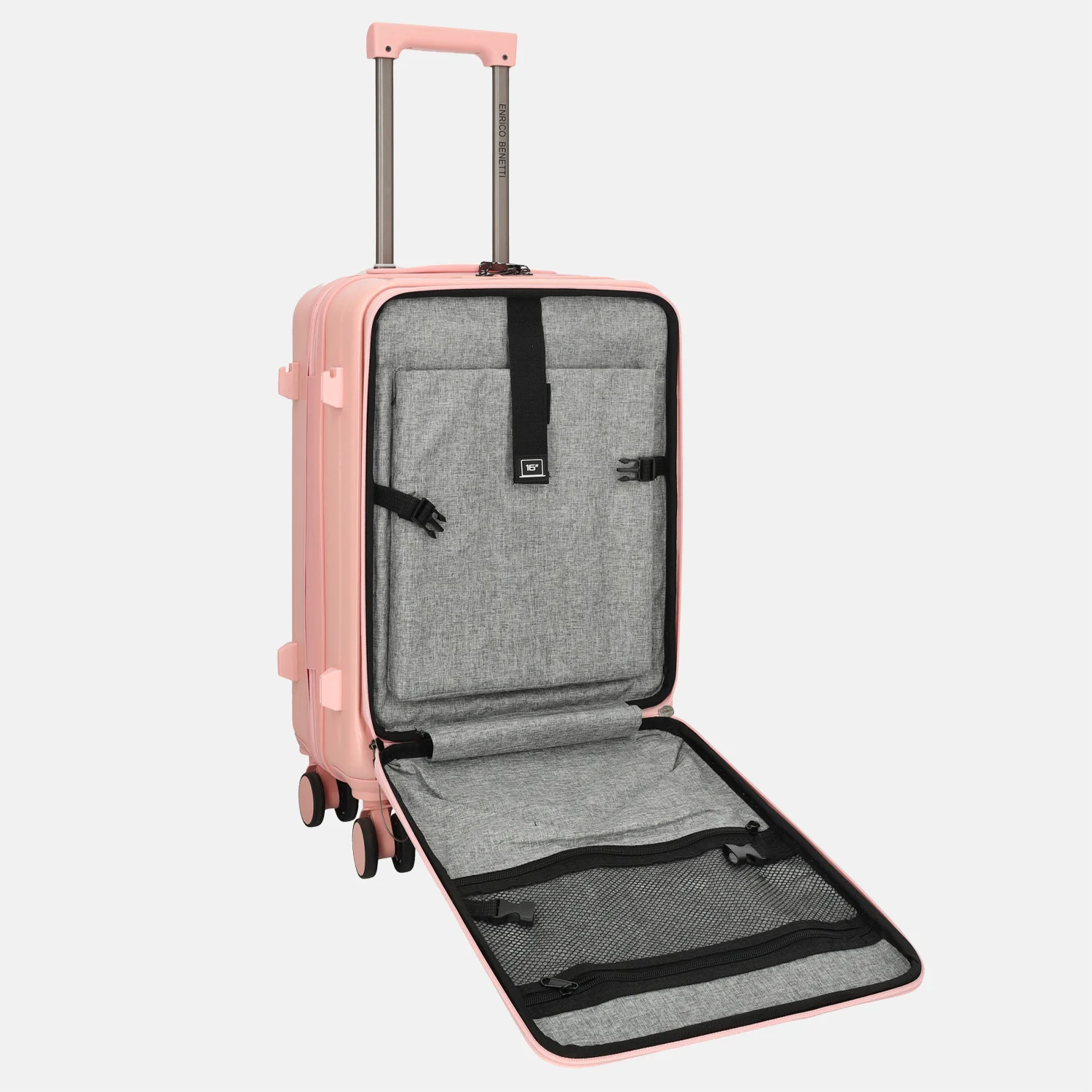 Enrico Benetti Romero 3-delig kofferset 74 cm pink bij Duifhuizen