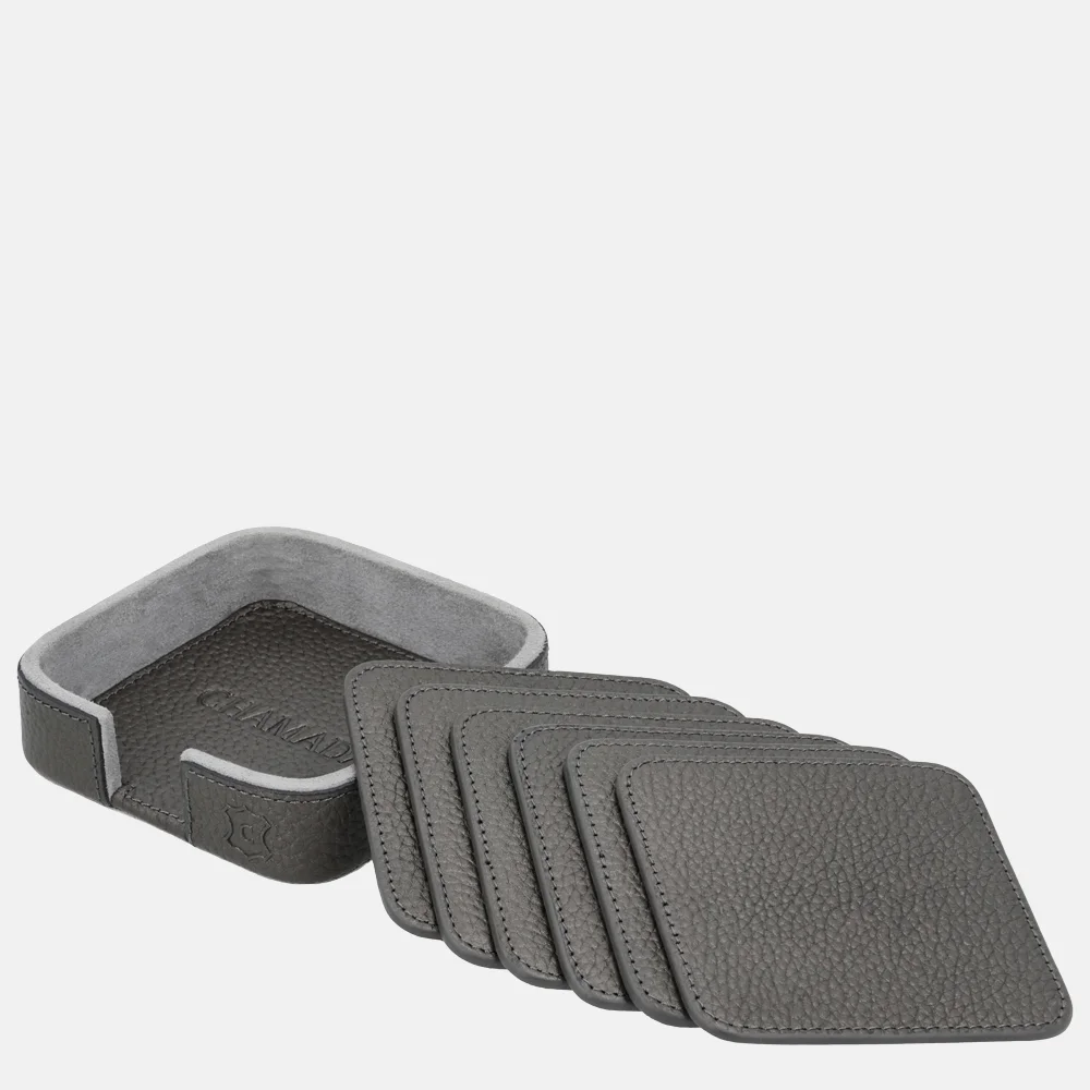 Chamada leren onderzetters effen vierkant gun bij Duifhuizen