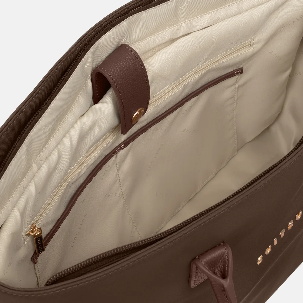Suitsuit Fab Seventies Daily Tote handtas 15.6 inch cocoa brown bij Duifhuizen