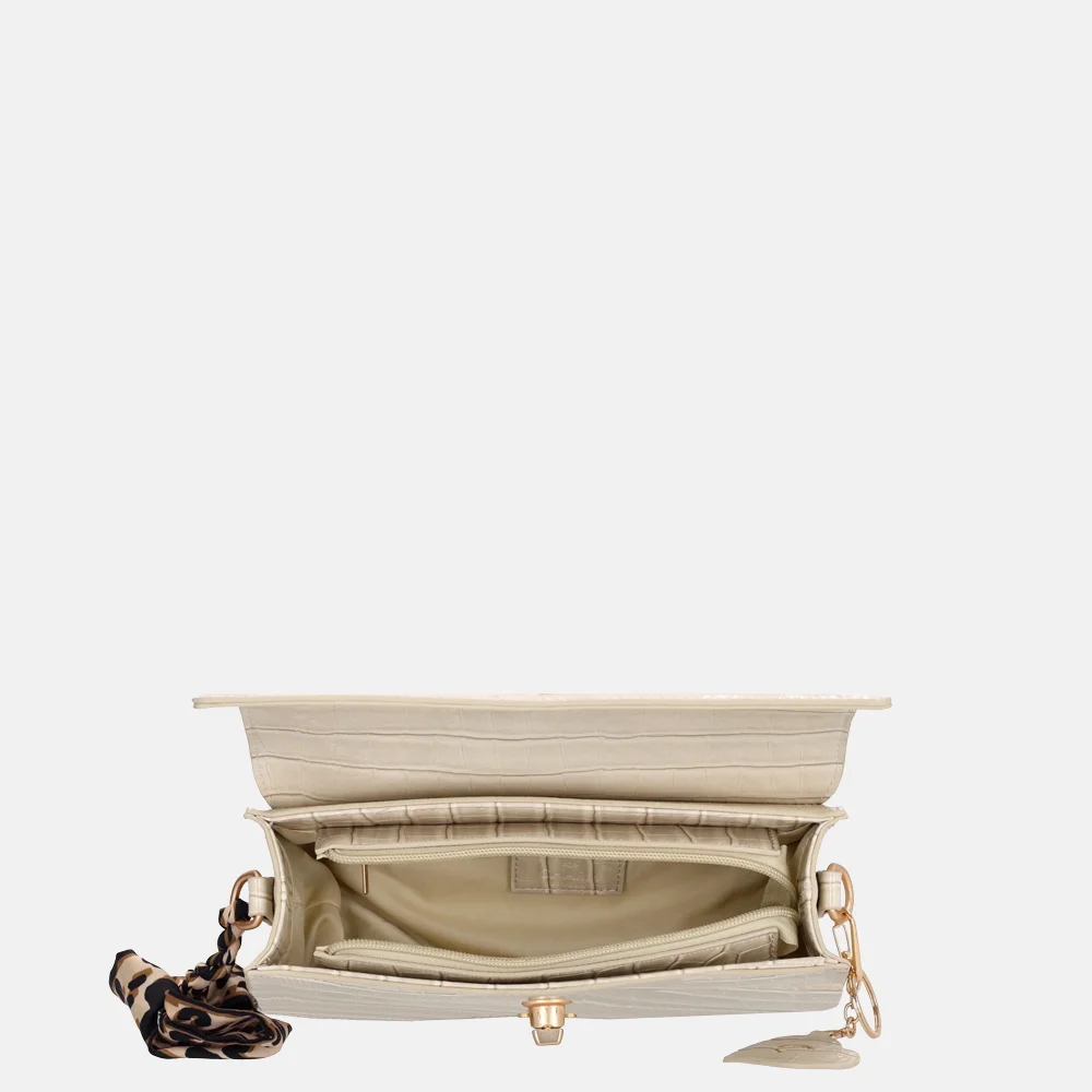 Charm London Knightsbridge schoudertas croco lak beige bij Duifhuizen