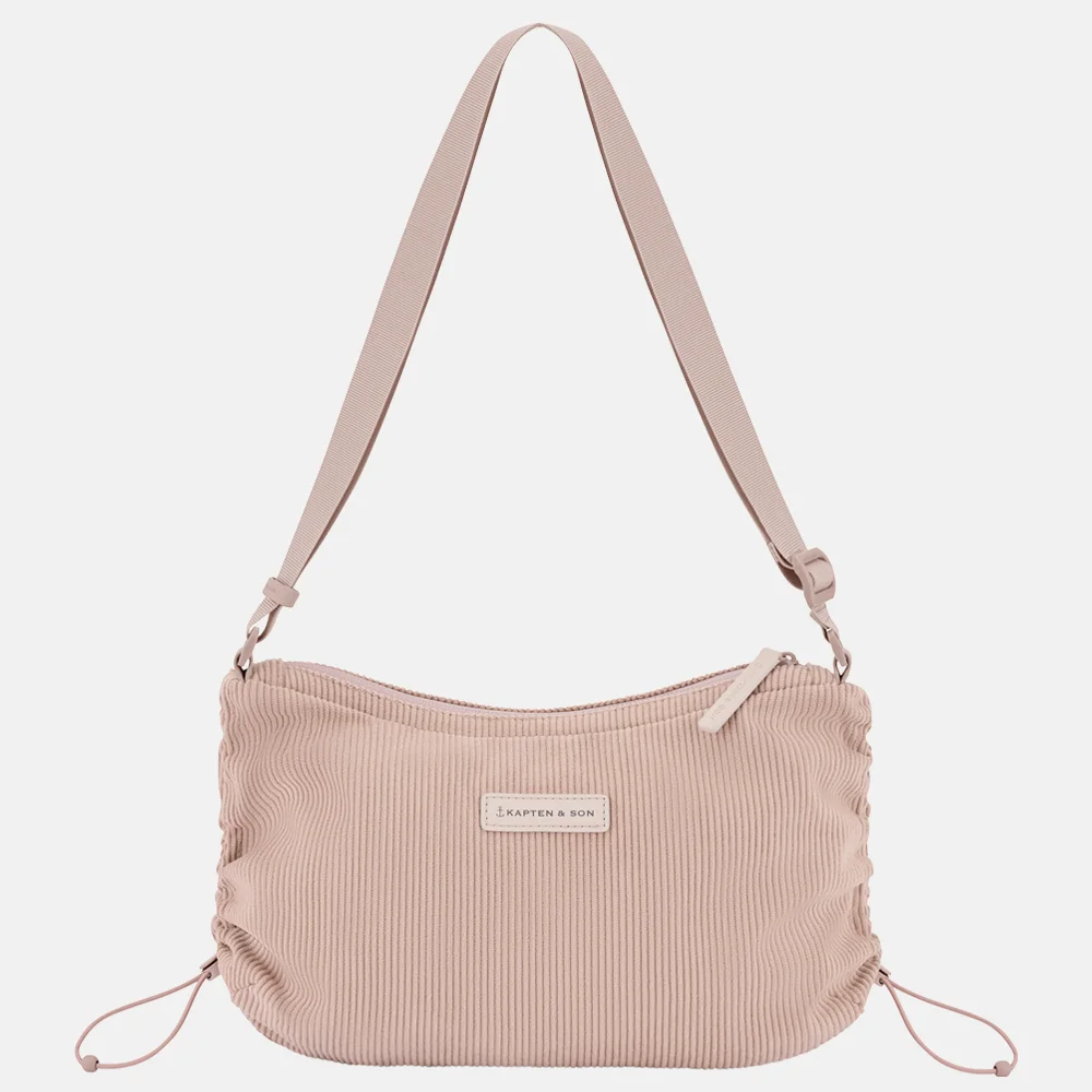 Kapten & Son Skara Corduroy crossbody tas small rose clay bij Duifhuizen