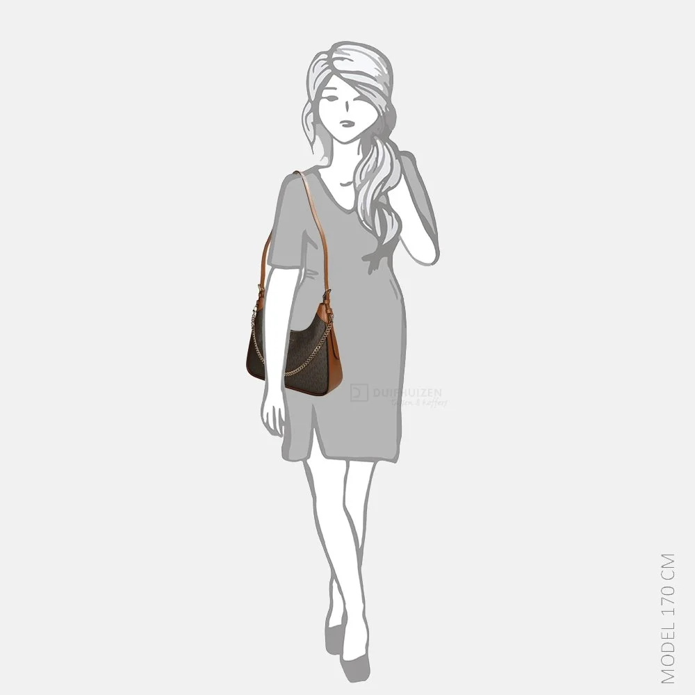 Michael Kors Wilma schoudertas M brown/acorn bij Duifhuizen