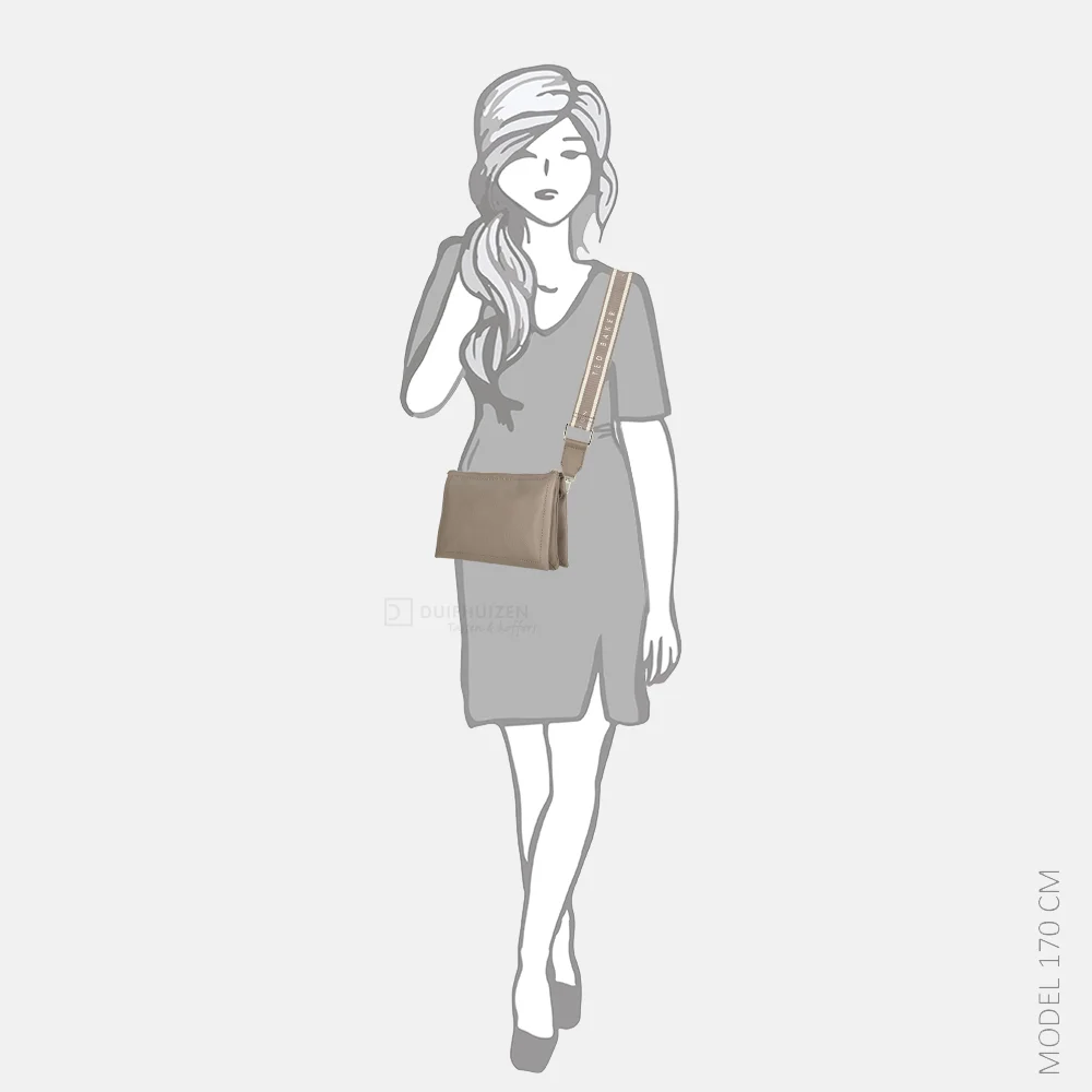 Ted Baker crossbody tas taupe bij Duifhuizen