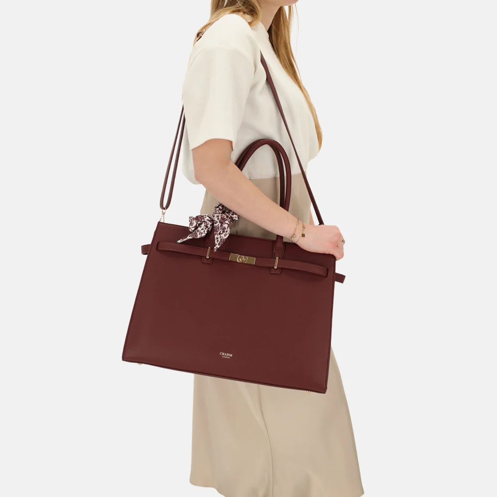 Charm London The Hamptons laptopshopper 15 inch bordeaux bij Duifhuizen