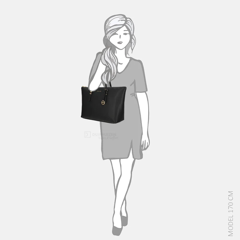 Michael Kors Quinn shopper 15 inch large black bij Duifhuizen