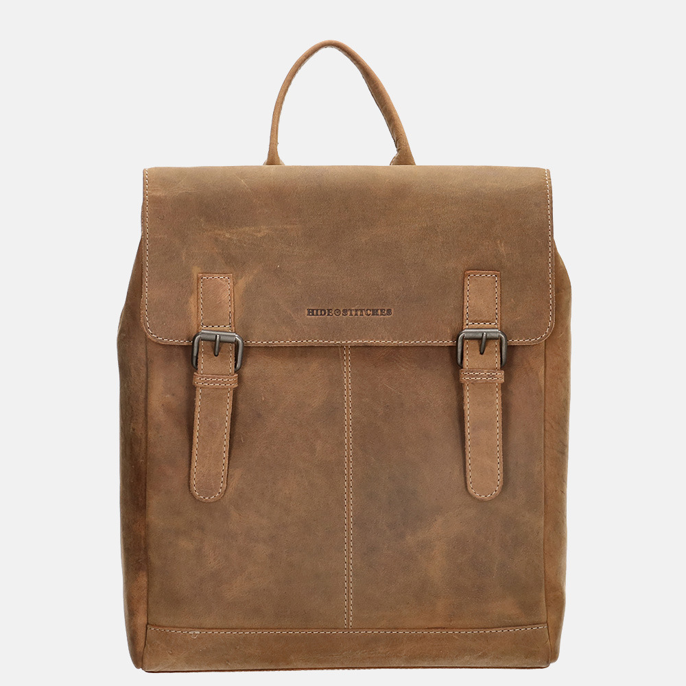 Hide & Stitches Idaho rugzak 13.3 inch brown bij Duifhuizen