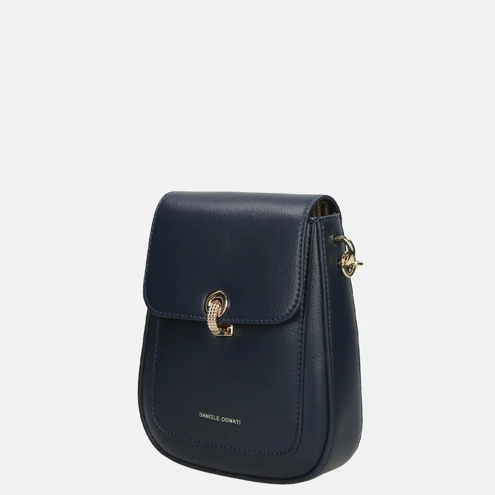 Daniele Donati crossbody tas/telefoontas darkblue bij Duifhuizen