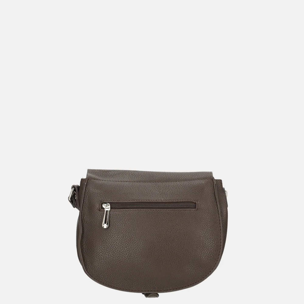 Flora & Co crossbody tas chocolat bij Duifhuizen
