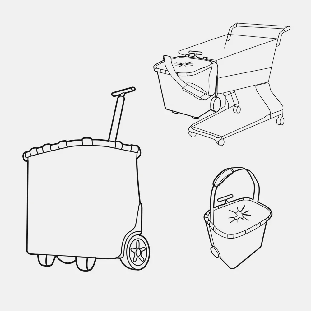 Reisenthel Carrycruiser boodschappentrolley glossy dots black bij Duifhuizen