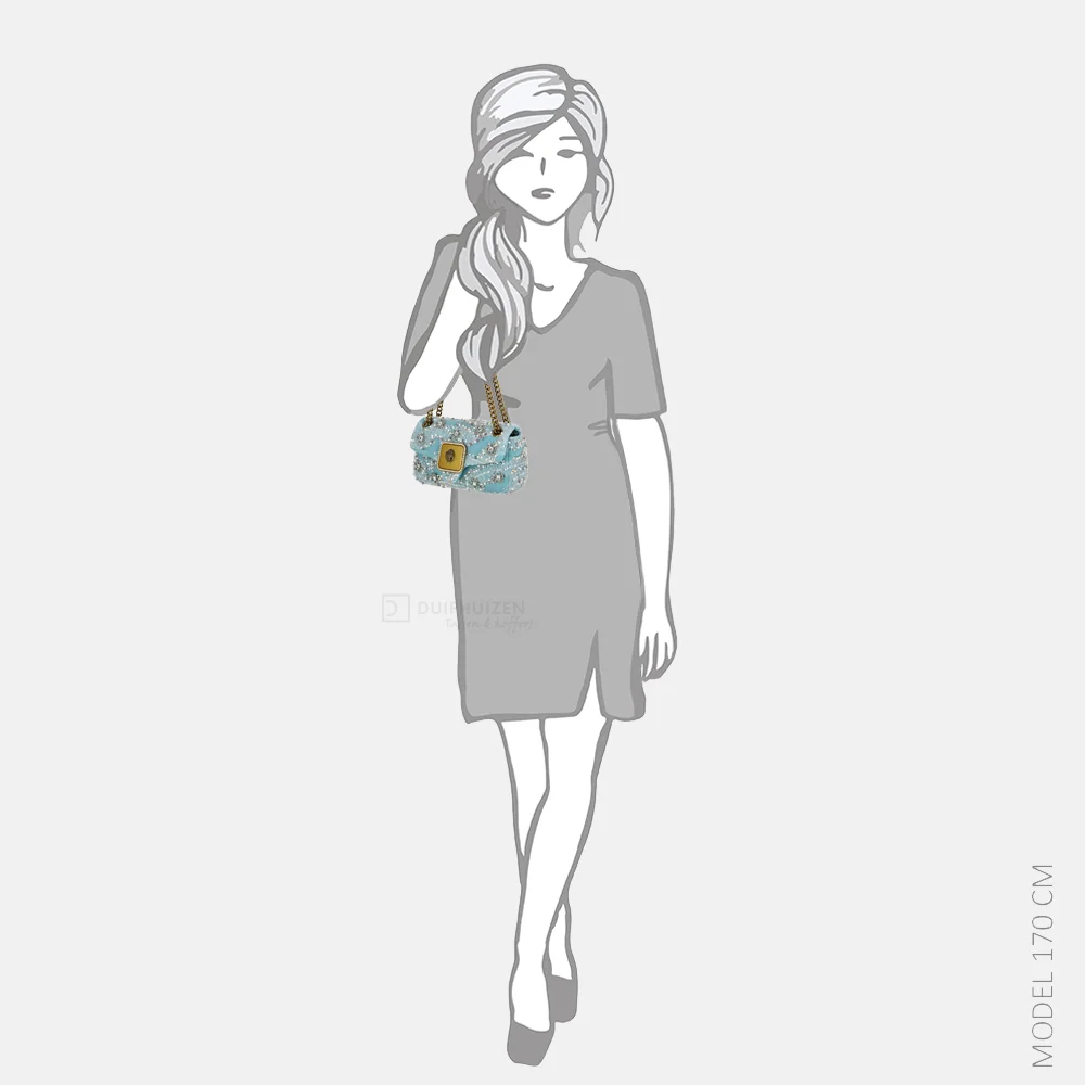 Kurt Geiger Pimlico schoudertas mini blue pal bij Duifhuizen