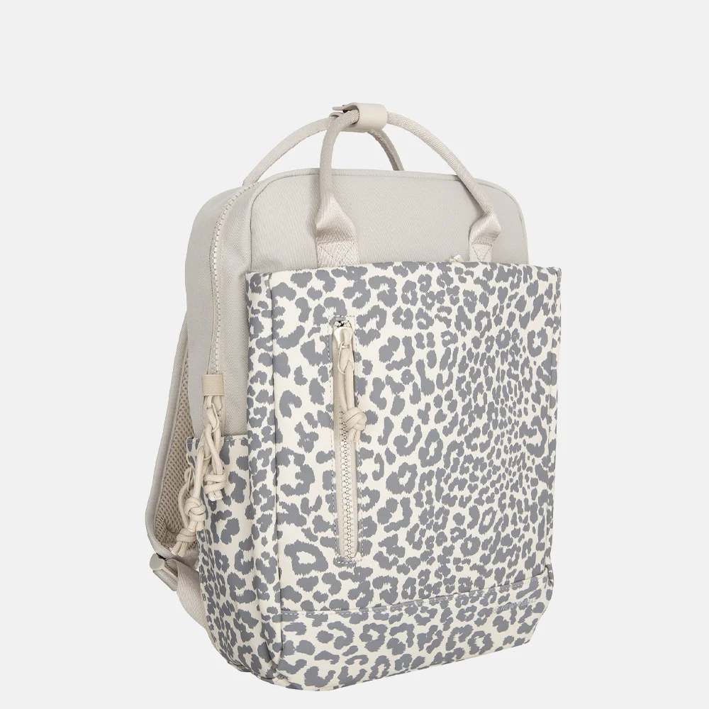 New Rebels Urban Miami laptoprugzak 13 inch beige leopard bij Duifhuizen