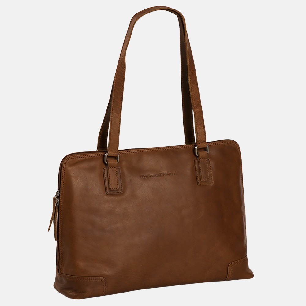 Chesterfield Flint shopper 13.3 inch cognac bij Duifhuizen