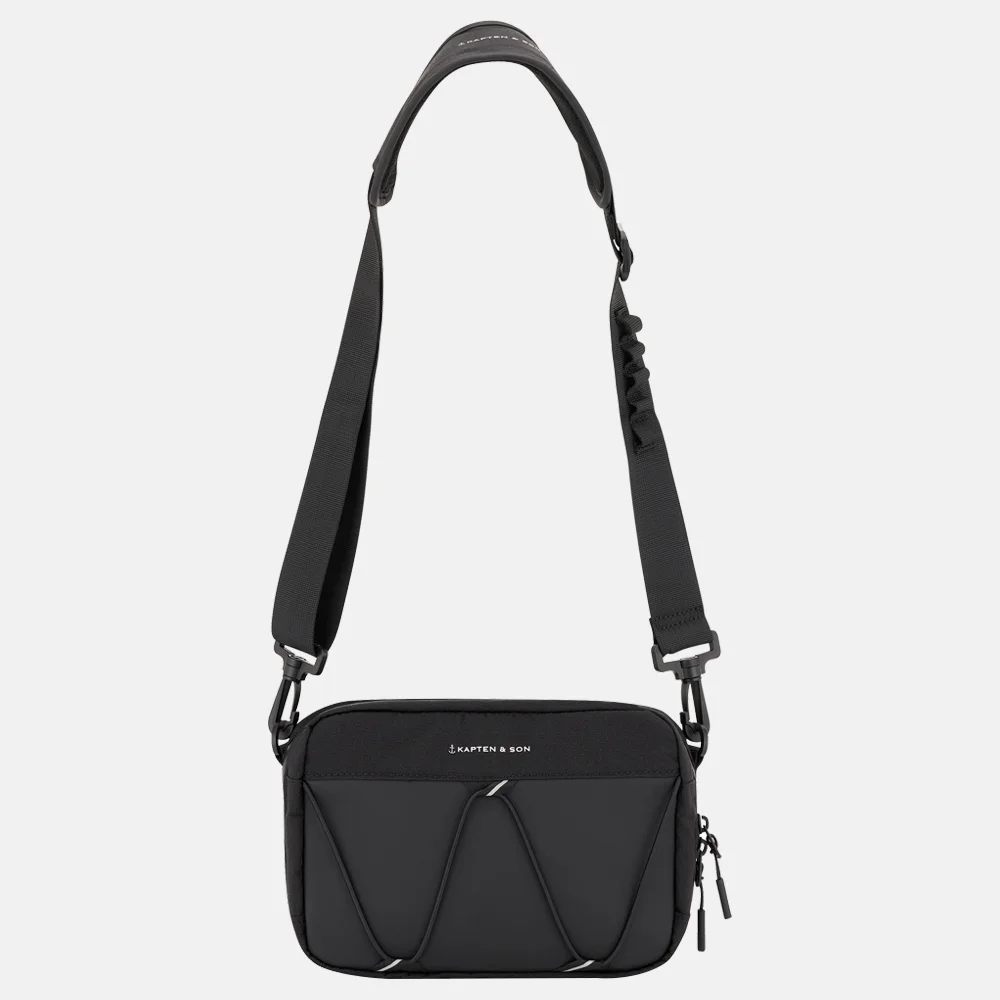 Kapten & Son Banff crossbody tas all black bij Duifhuizen