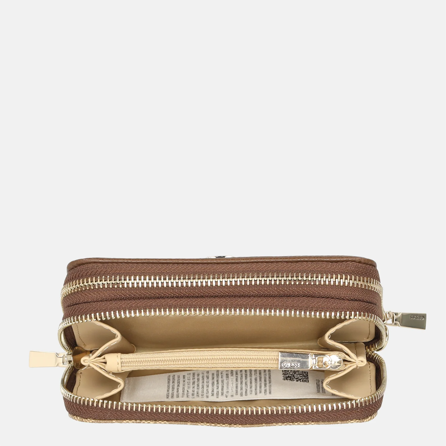 Guess Lindsey portemonnee latte logo bij Duifhuizen