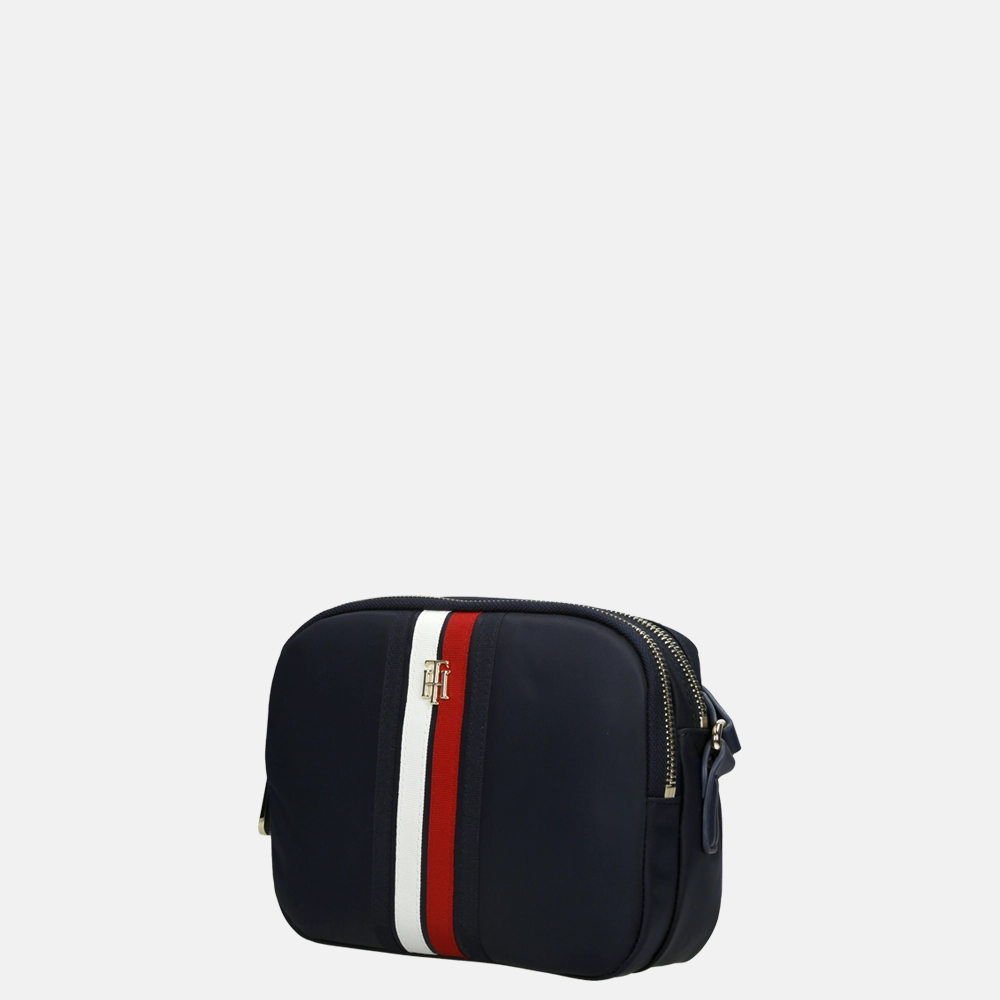 cafe vreemd Obsessie Tommy Hilfiger Poppy crossbody tas space blue bij Duifhuizen