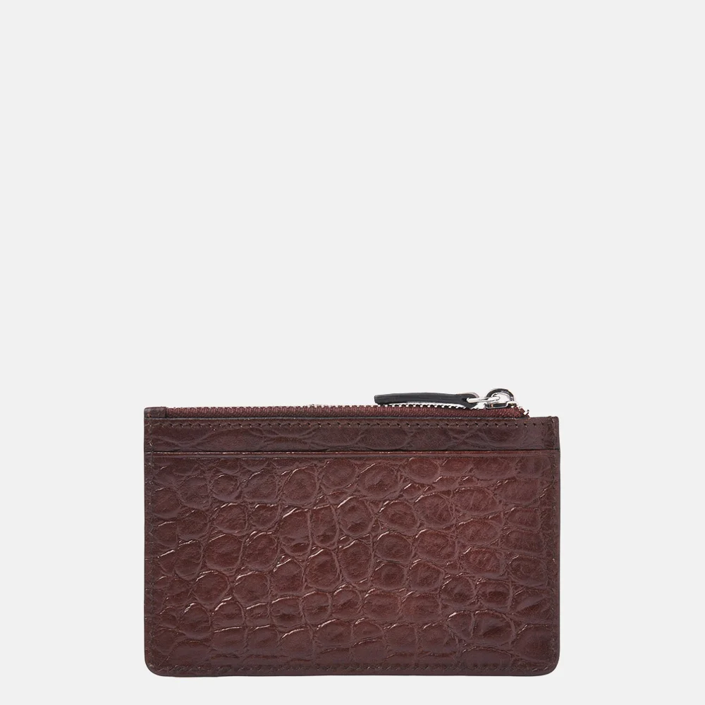 Castelijn en Beerens mini wallet pasjeshouder croco mocca bij Duifhuizen