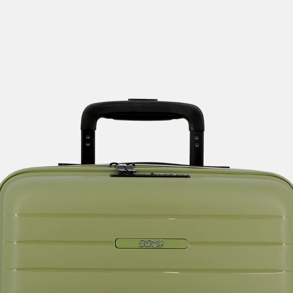 Jump Spinner Expendable Striper handbagage koffer 55 cm light green bij Duifhuizen
