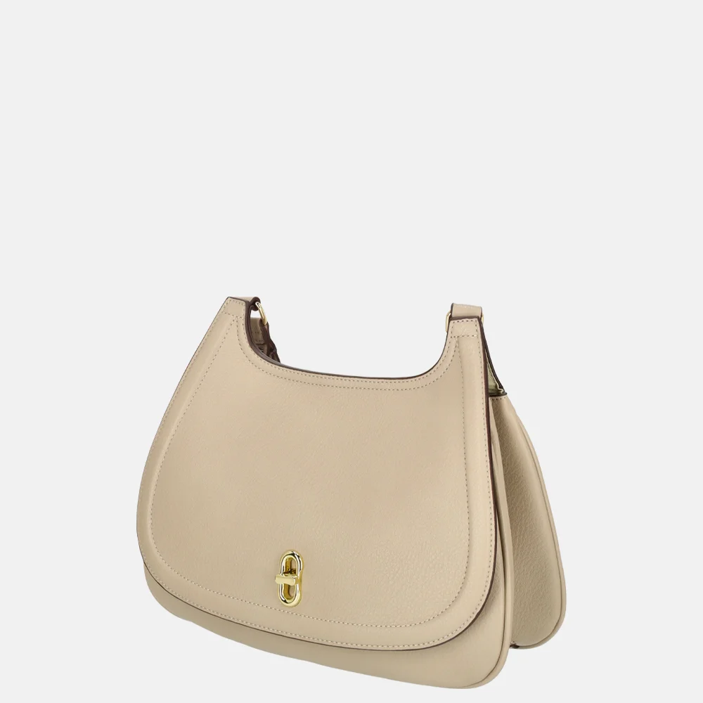 Laurent David Katty crossbody tas M taupe bij Duifhuizen