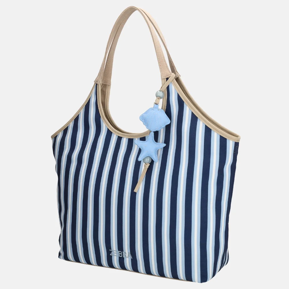 Zebra Trends Mira shopper streep middenblauw bij Duifhuizen