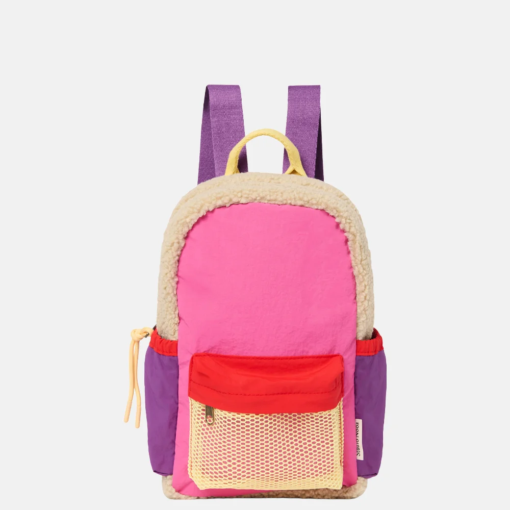 Studio Noos Patchwork kinderrugzak mini bright pink bij Duifhuizen