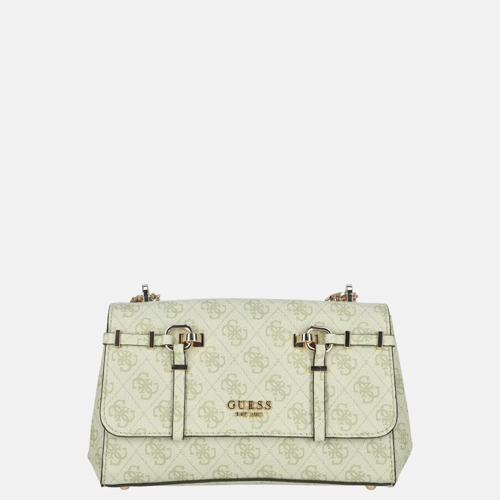 Guess Leona convertible crossbody tas flap sage logo bij Duifhuizen