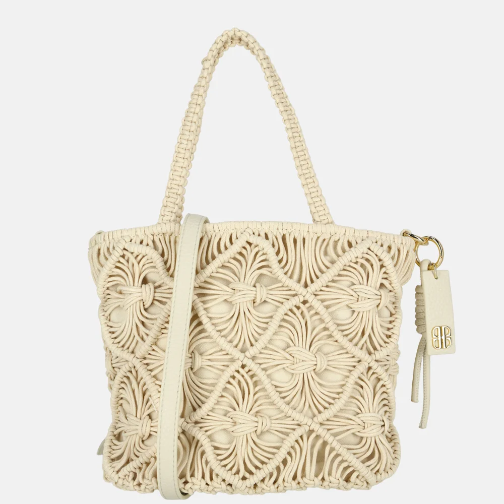 Laurent David Babette handtas S gehaakt white