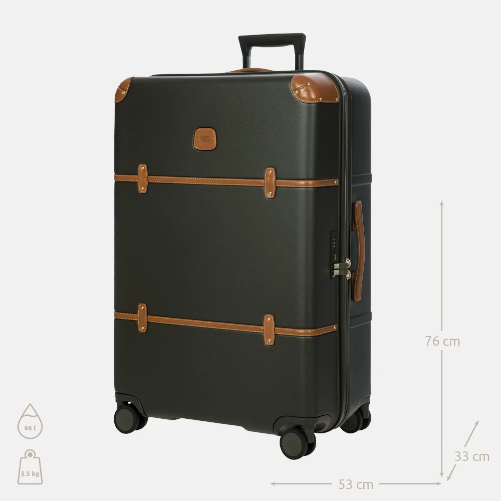 Bric's Bellagio trolley reiskoffer 76cm olive bij Duifhuizen