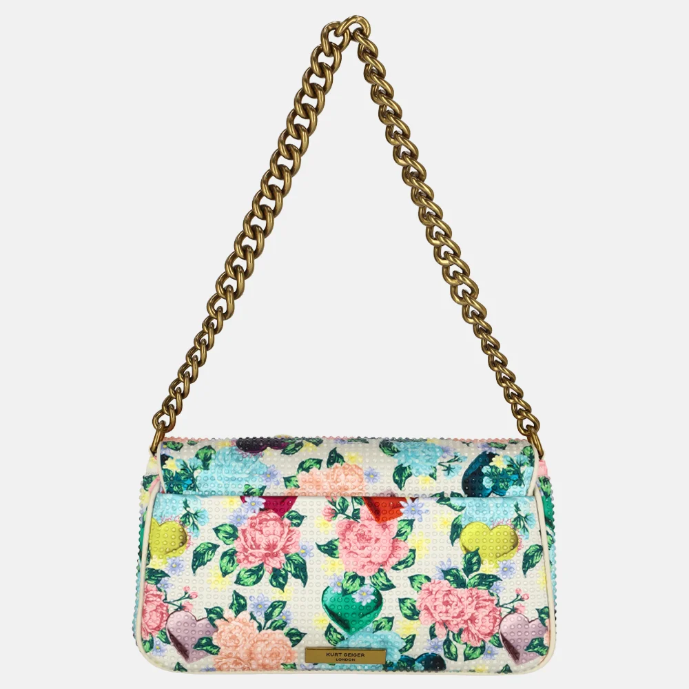 Kurt Geiger Kensington schoudertas flowers S bone bij Duifhuizen