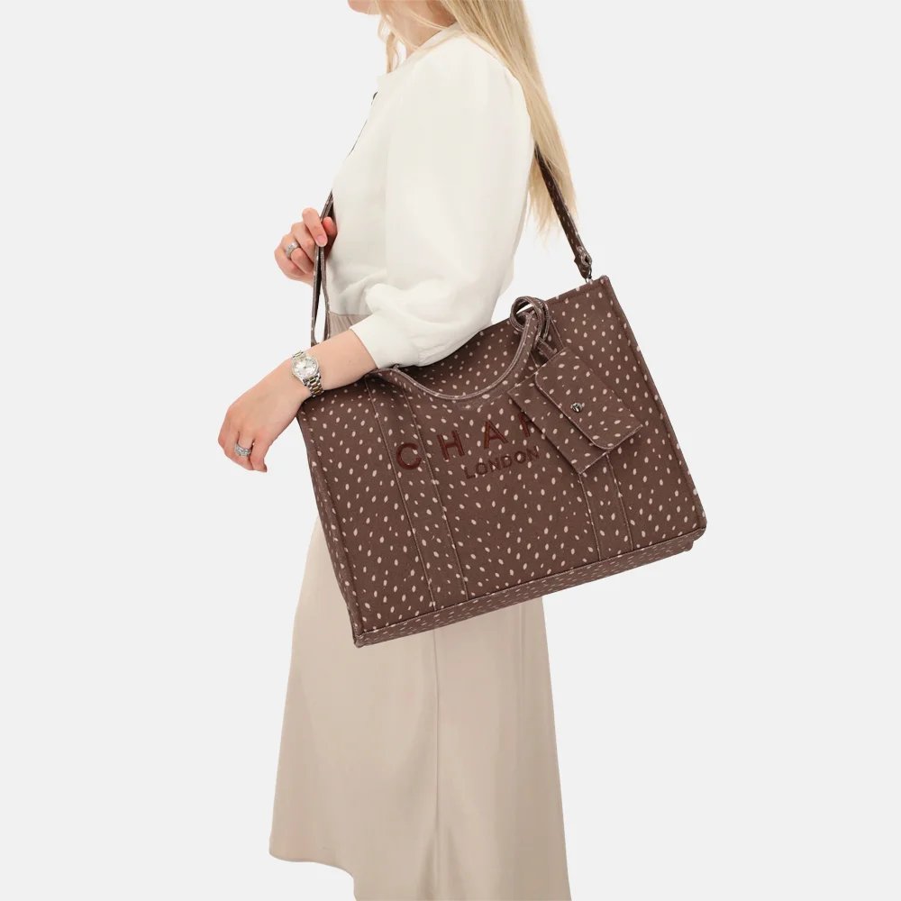 Charm London handtas met laptopvak hert bij Duifhuizen