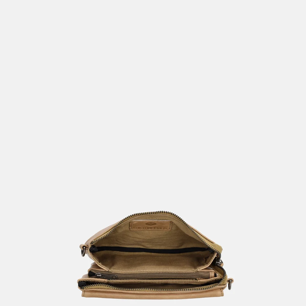 Hide & Stitches Porto crossbody tas S taupe bij Duifhuizen